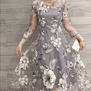 Sheer floral dress